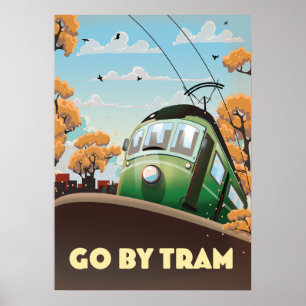 Ga met de tram poster