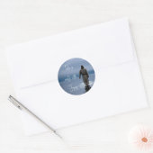 Ga met Jezus wandelen Ronde Sticker (Envelop)