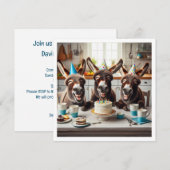 Ga met ons mee voor een lach, lachende ezel uitnod kaart (Voorkant / Achterkant)