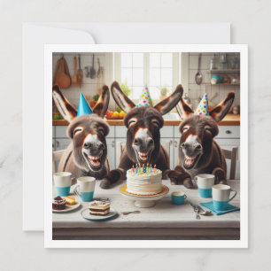 Ga met ons mee voor een lach, lachende ezel uitnod kaart