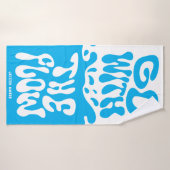 Ga met The Flow Groovy Blue White Water Splash Badhanddoek (Badhanddoek)