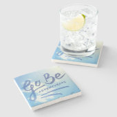 Ga naar Adventurous Sky Stenen Onderzetter (Zijkant)