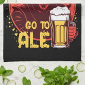 Ga naar Ale - Satan Drink bier Theedoek (Gevouwen)