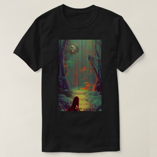 ga naar alice - Kunst gemaakt door AI T-shirt (Design voorkant)