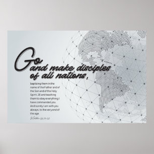 Ga naar alle naties en maak discipes poster