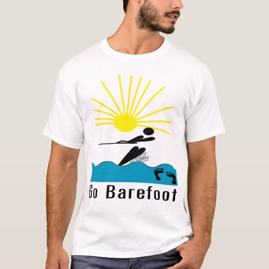 Ga naar Barefoot - Barefoot Water Skiing T-shirt (Voorkant)