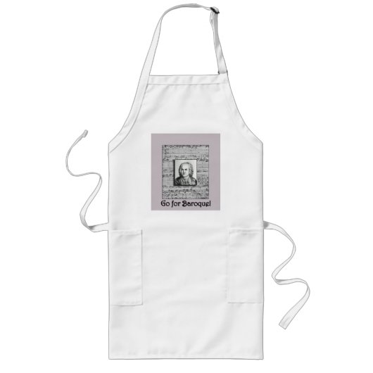 Ga naar Baroque Bach Chef Apron Lang Schort (Voorkant)