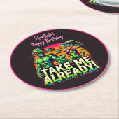 Ga naar Cosmic Adventures! Ronde Kartonnen Onderzetter (Gebogen)