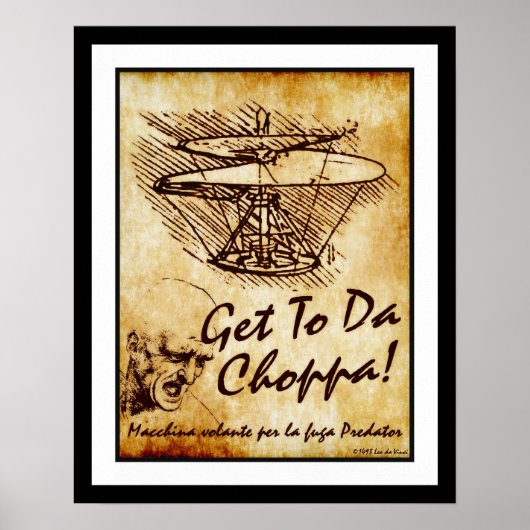 Ga naar Da Choppa - Leonardo da Vinci Helicopter Poster (Voorkant)