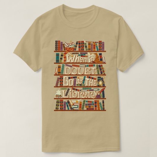 Ga naar de bibliotheek t-shirt (Design voorkant)