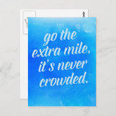 Ga naar de extra mijl offerte briefkaart (Voorkant / Achterkant)