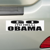 Ga (naar de hel) Obama Bumpersticker (Op auto)