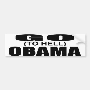 Ga (naar de hel) Obama Bumpersticker