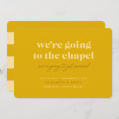 Ga naar de kapel Save the Date (Mosterd) (Voorkant / Achterkant)