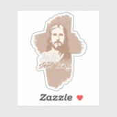 Ga naar de kerk..! Jezus Christus. Christelijke pr Sticker (Vel)