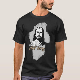 Ga naar de kerk..! Jezus Christus. Christelijke pr T-shirt