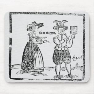 Ga naar de Oorlogen, illustratie van een pamflet s Muismat