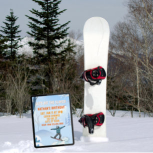 Ga naar de pistes, Snowboard Jongen Verjaardag Kaart