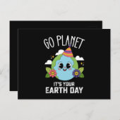 Ga naar de planeet Het is je aarde-dag Grappige ve Briefkaart (Voorkant / Achterkant)