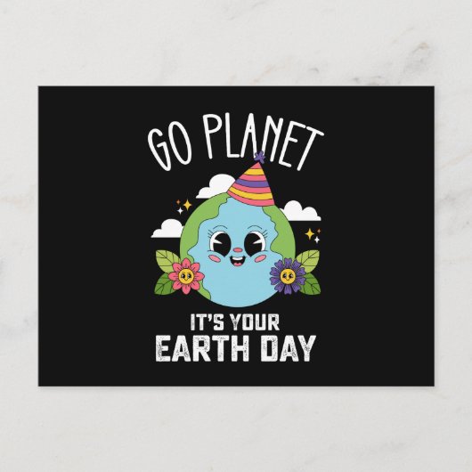 Ga naar de planeet Het is je aarde-dag Grappige ve Briefkaart (Voorkant)