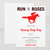 Ga naar de Rozen Kentucky Derby Invitation Kaart (Voorkant / Achterkant)