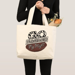 GA NAAR EAGLES! GROTE TOTE BAG