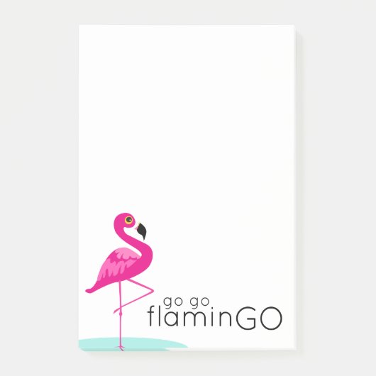 Ga naar flaminGO roze flamingo na notitie Post-it® Notes (Voorkant)