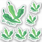 Ga naar Groen! Chili Peppers Aangepaste stickers (Voorkant)