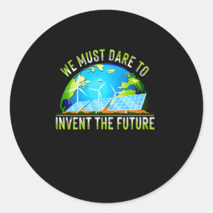 Ga naar Groene Aarde Dag Hernieuwbare Energie Zon Ronde Sticker