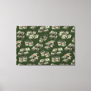 Ga naar het geld canvas print