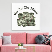Ga naar het geld canvas print (Insitu (Woonkamer))