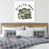 Ga naar het geld canvas print (Insitu (Slaapkamer))