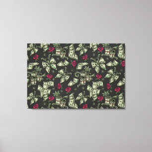 Ga naar het geld canvas print