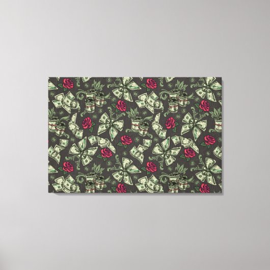 Ga naar het geld canvas print (Voorkant)