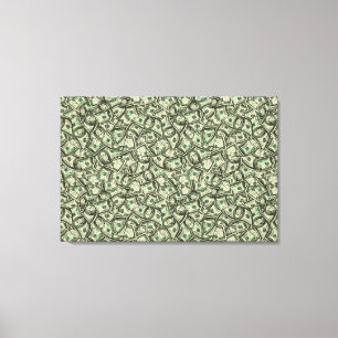 Ga naar het geld canvasprint canvas afdruk