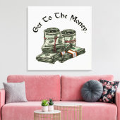 Ga naar het geld canvasprint canvas afdruk (Insitu (Woonkamer))