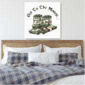 Ga naar het geld canvasprint canvas afdruk (Insitu (Slaapkamer))