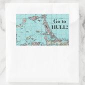 Ga naar Hull! Rechthoekige Sticker (Tas)