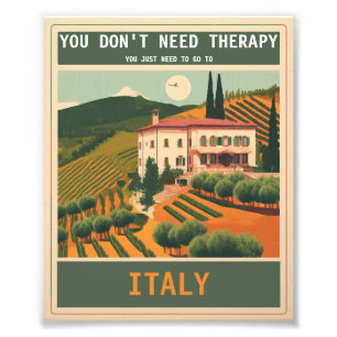 "ga naar Italië" Foto Afdruk