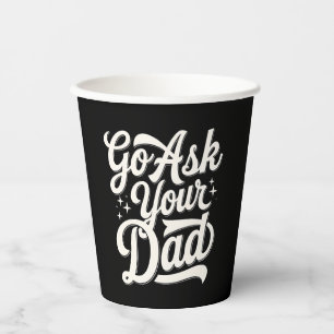 Ga naar je vader Grappige moeder Moederdag Vintage Papieren Bekers