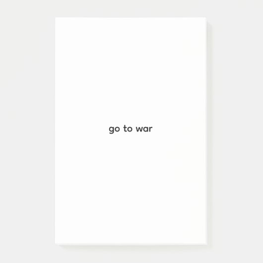 ga naar oorlog post het post-it® notes (Voorkant)