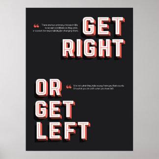 Ga naar rechts of ga naar links poster