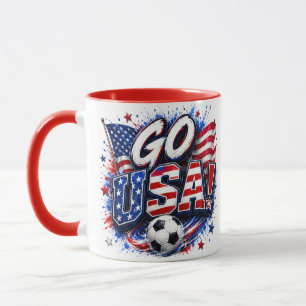 Ga naar USA Patriotische Voetbal Fan Mok Amerika