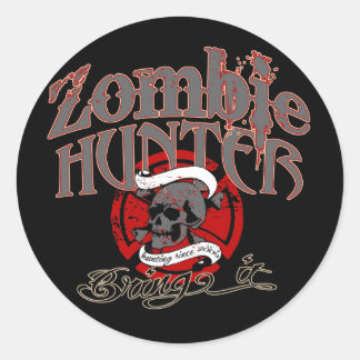 Ga naar Zombies. Ronde Sticker