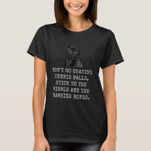 Ga niet achter tennisballen aan, blijf bij de knik t-shirt