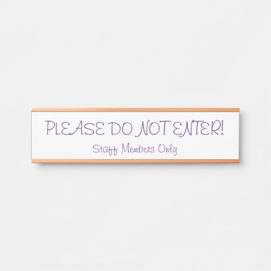 "GA NIET IN!" Deurteken Deurbordje (Voorkant)