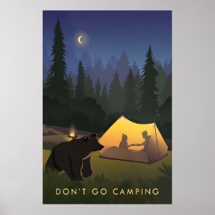 Ga Niet Kamperen Reisposter Poster