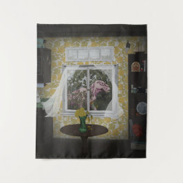 Ga niet naar buiten wandkleed