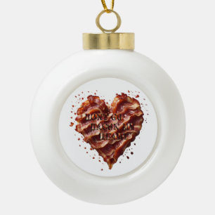 Ga niet op mijn hart, grappig keramische bal ornament