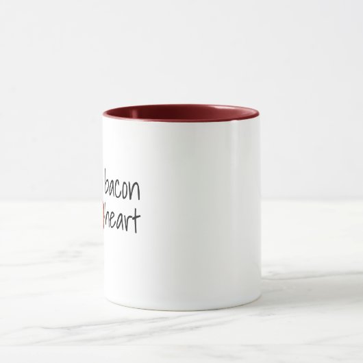 Ga niet spek mijn hart, grappige Bacon Lovers Coff Mok (Midden)